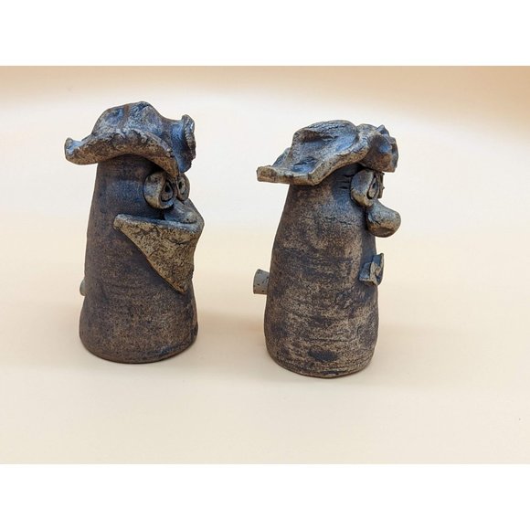 Vintage Salt and Pepper Shakers Cowboy and Cowgirl Clay McGillivray Handmade Art - Picture 3 of 10
